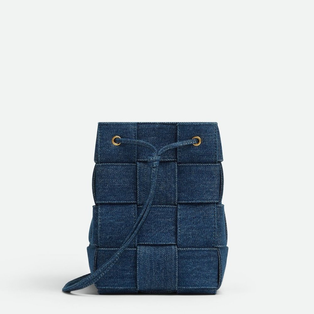 NEW- Bottega Veneta- Denim Cassette Bucket Bag